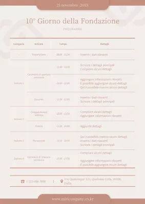 Un programma inaugurale pulito e beige