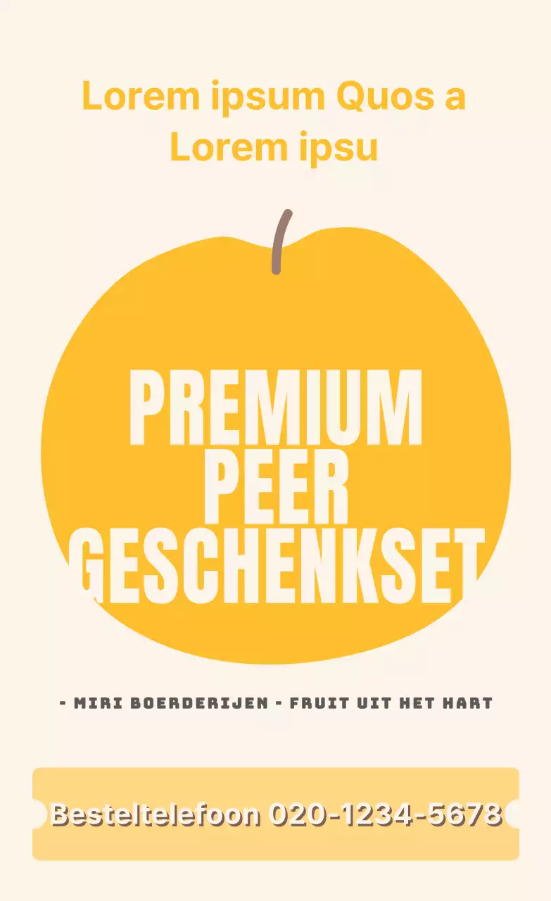 Geïllustreerde tekst Peer verticale sticker