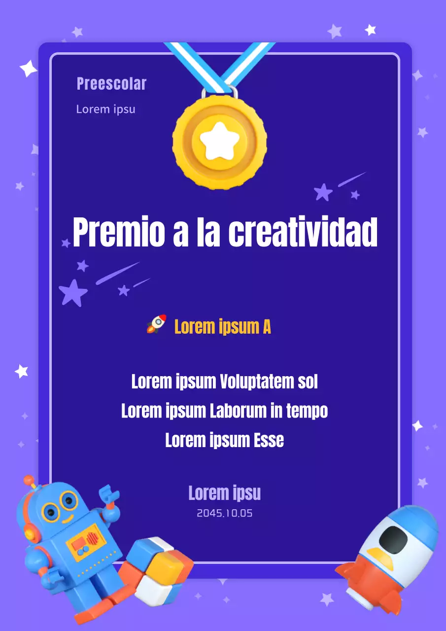 Púrpura Espacio lindo Ilustración Kindergarten Listado