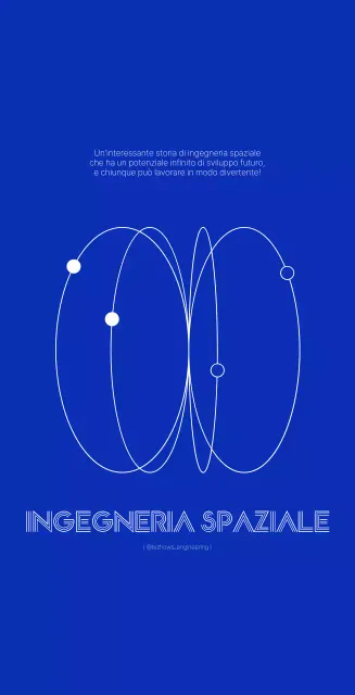 Concetto ingegneristico semplice e pulito in un nitido blu navy e bianco