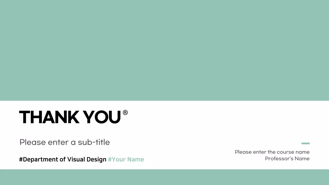 Mint Minimalist Design Course Presentation