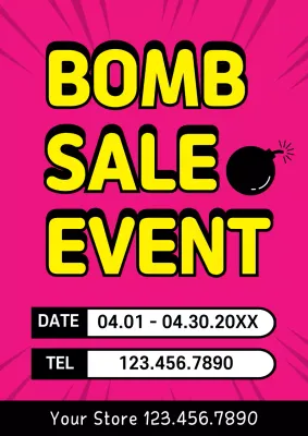Pink Bold Sale Promotion Poster