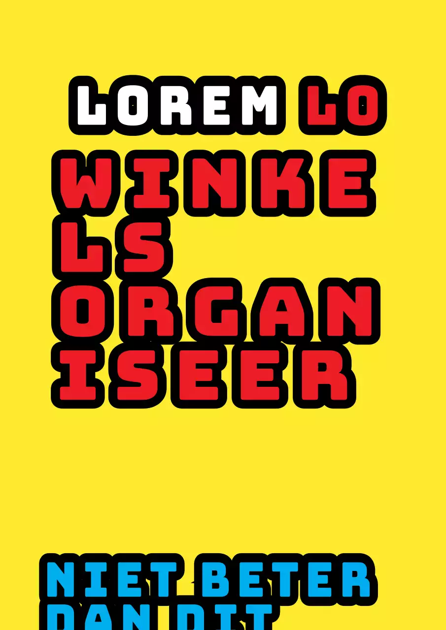 Promoot je laatste verkoop met opvallende tekst in geel en rood