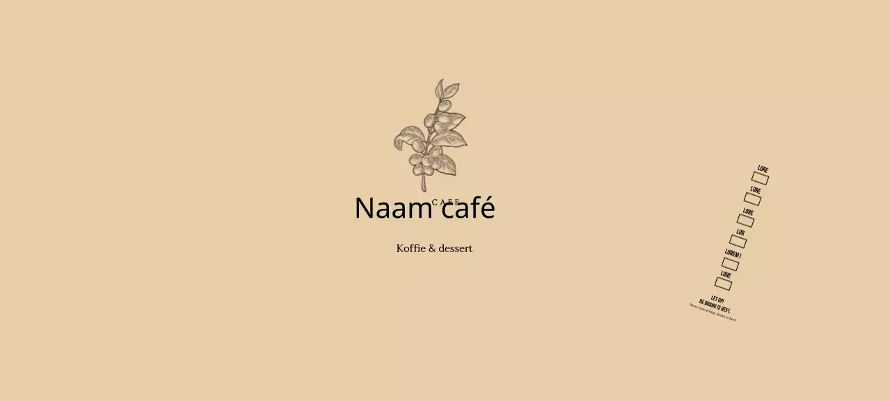 Beige botanische bloemillustratie