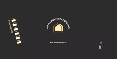 Zwart modern café logo café papieren bekers