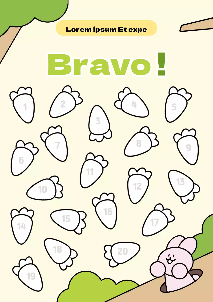 Des timbres de compliments mignons et illustrés dans des tons pastel