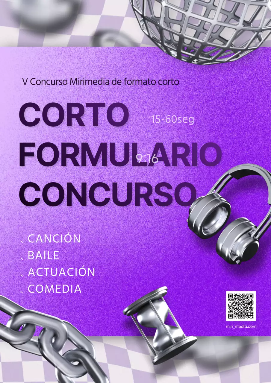 Concurso para destacar las ilustraciones en 3D en color morado