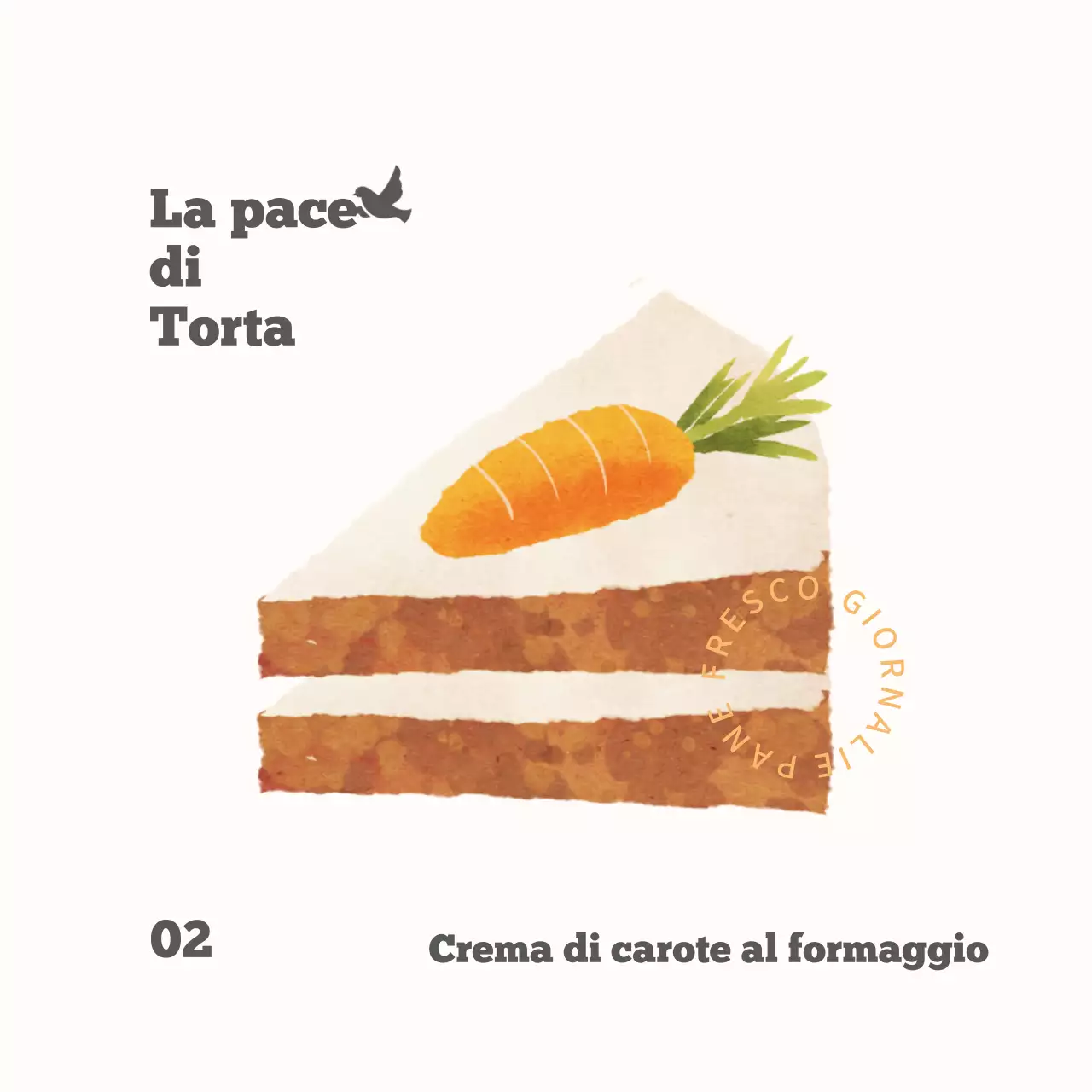 Bastoncini da dessert illustrati alla carota