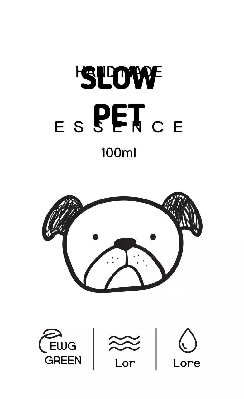 Nhãn tinh chất minh họa trắng đen