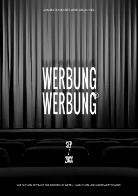 Aufruf zur Einreichung von schwarz-weiß inszenierten Konzept-Anzeigen