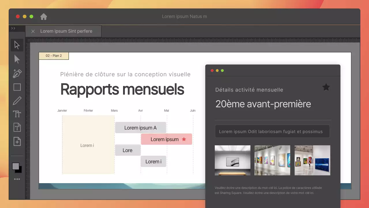 Concept du programme en gris et rouge Plénière de clôture