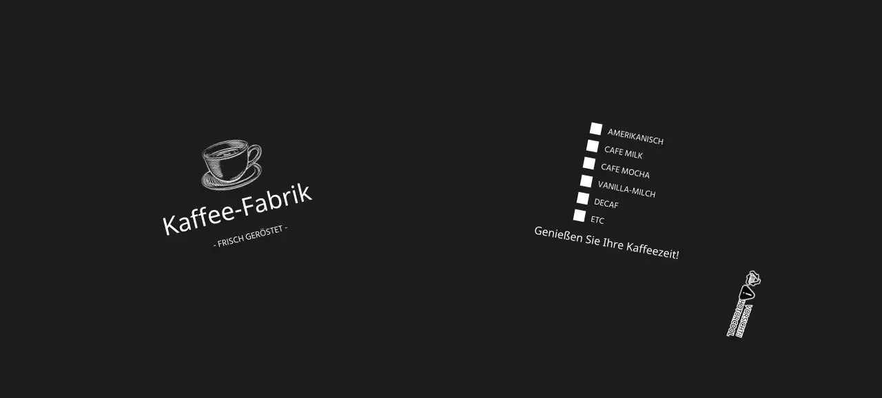 Schwarz einfache Illustration Cafe