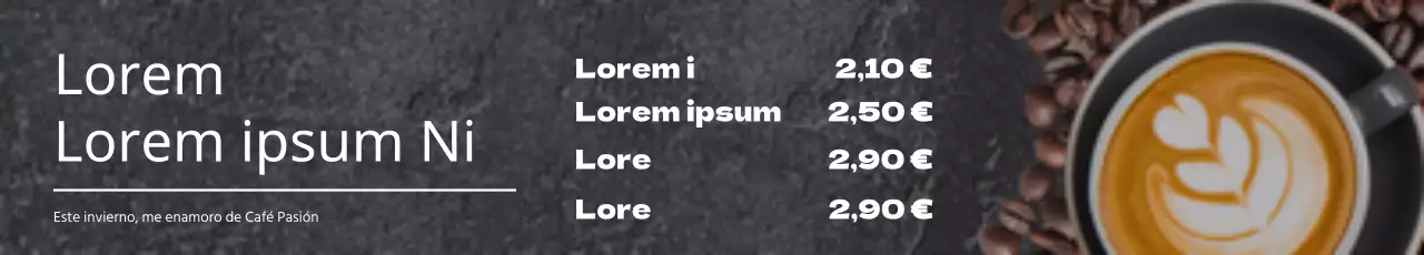 Promociona tu cafetería en invierno con fotos de cafés y granos grises