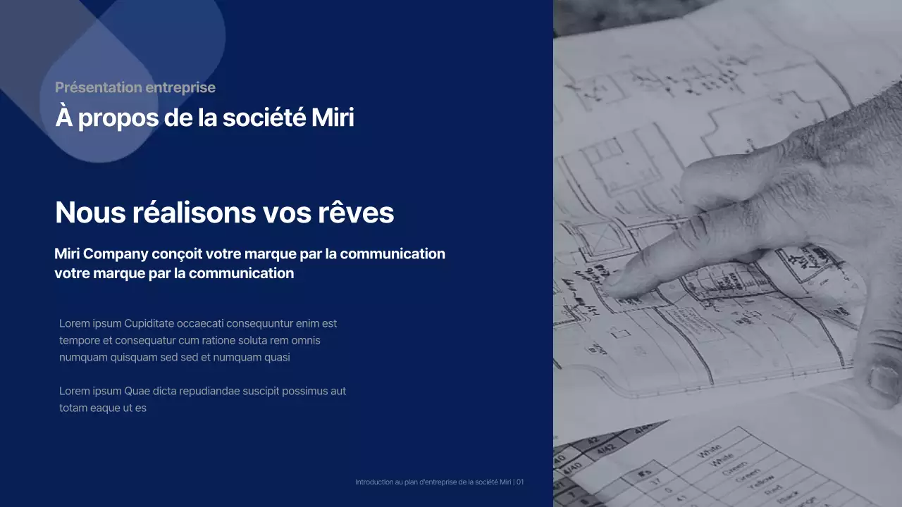 Rapport de plan d'affaires d'entreprise simple bleu marine