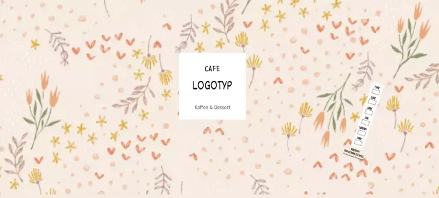 Beige illustriertes Blumenmuster