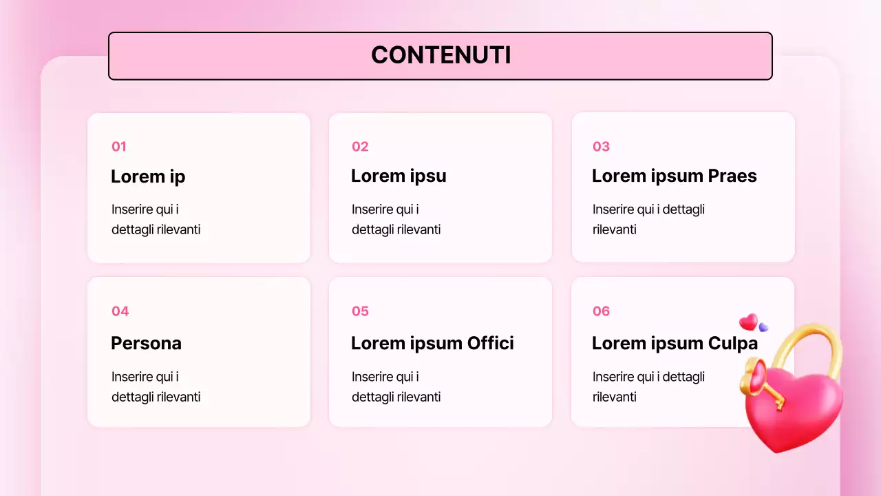 Rosa 3D illustrazione carino piano di San Valentino