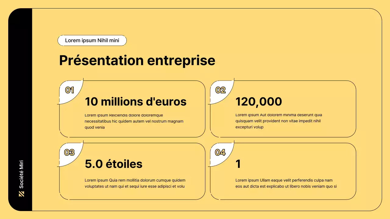 Illustration d'entreprise avec des lignes simples et la couleur jaune