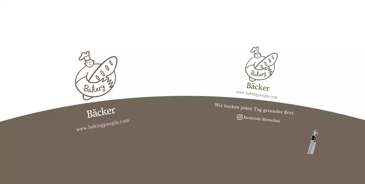 Weiß Braun Illustrierte Bäckerei Cafe