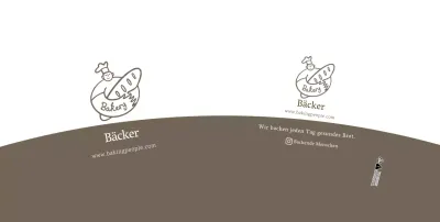 Weiß Braun Illustrierte Bäckerei Cafe