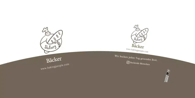 Weiß Braun Illustrierte Bäckerei Cafe