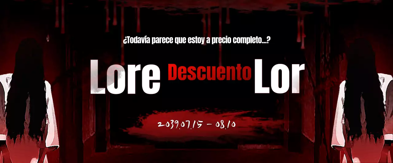 Venta de conceptos de terror en rojo y negro