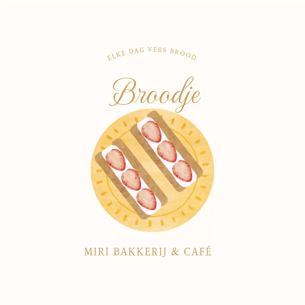 Geïllustreerde Sandwich Dessert Sticker