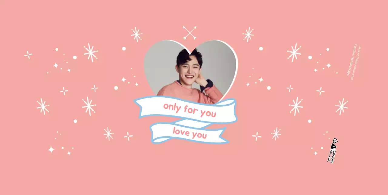 Pink cute celebrity merchandise paper cups