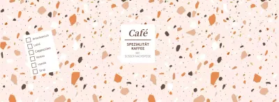 Bunte Formen Muster Cafe Getränk Menü Display Papierbehälter