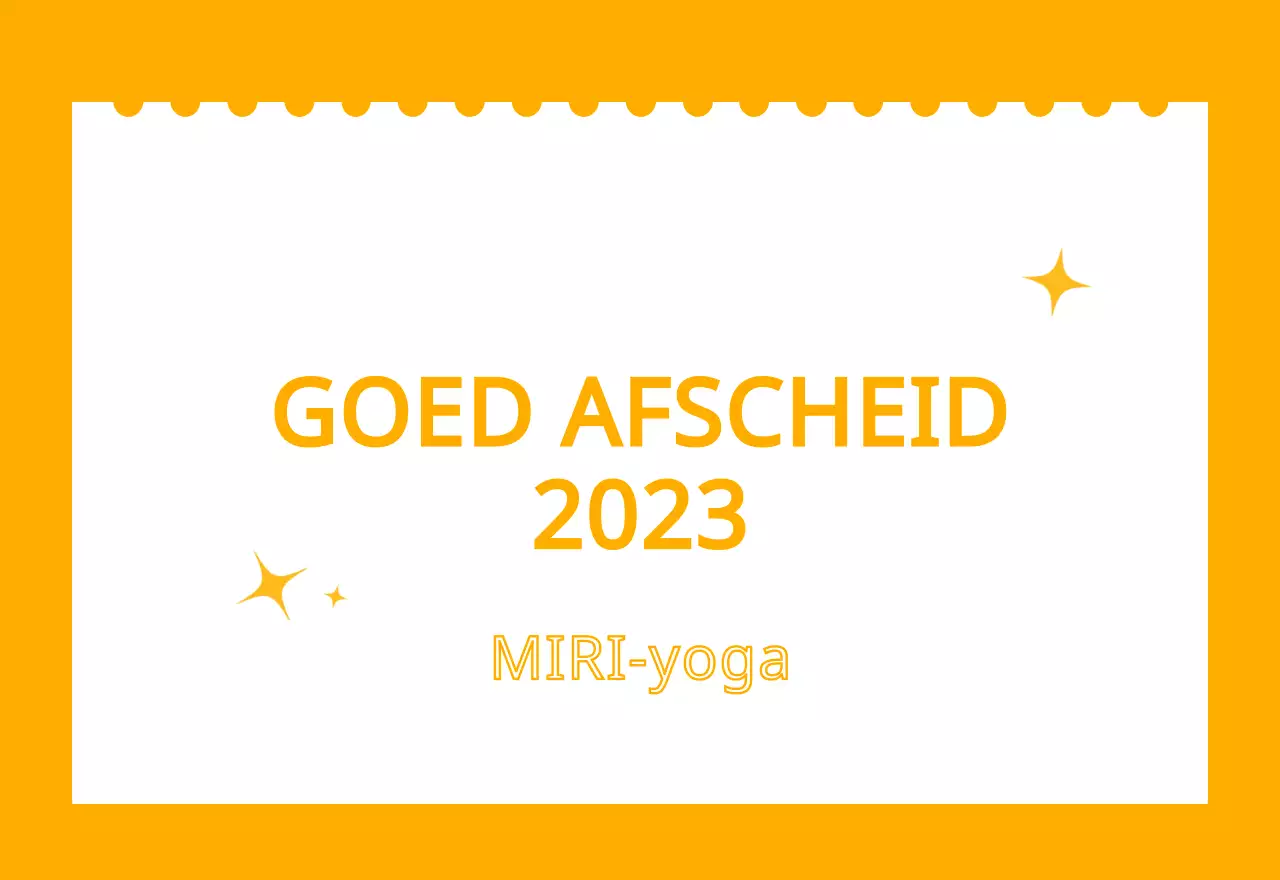 Oranje kalenders om weg te geven als je je yogastudio promoot