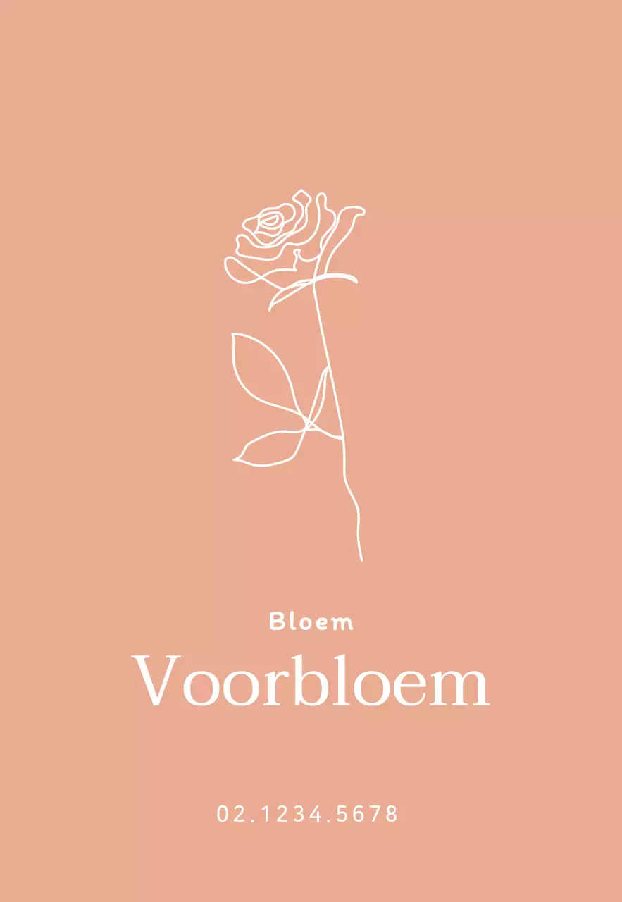 Roségoud Luxueuze bloemenillustratie bloemistenbord