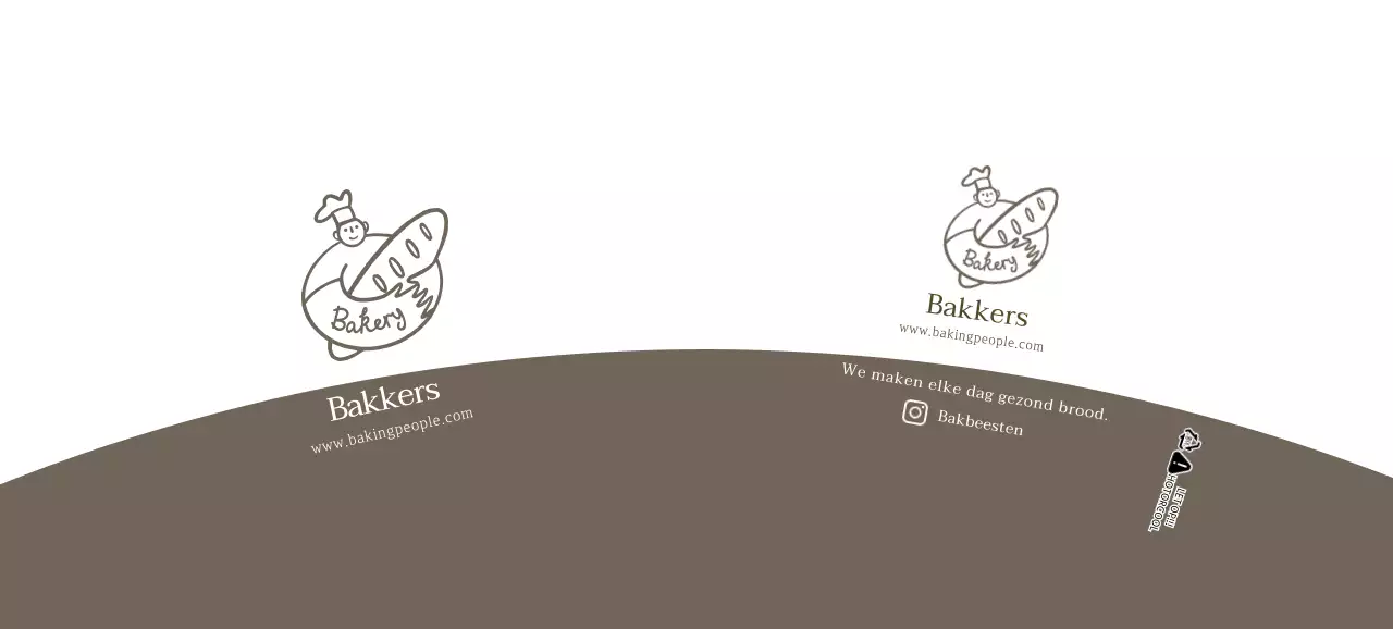 Wit Bruin Geïllustreerd Bakkerijcafé