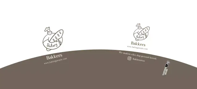 Wit Bruin Geïllustreerd Bakkerijcafé