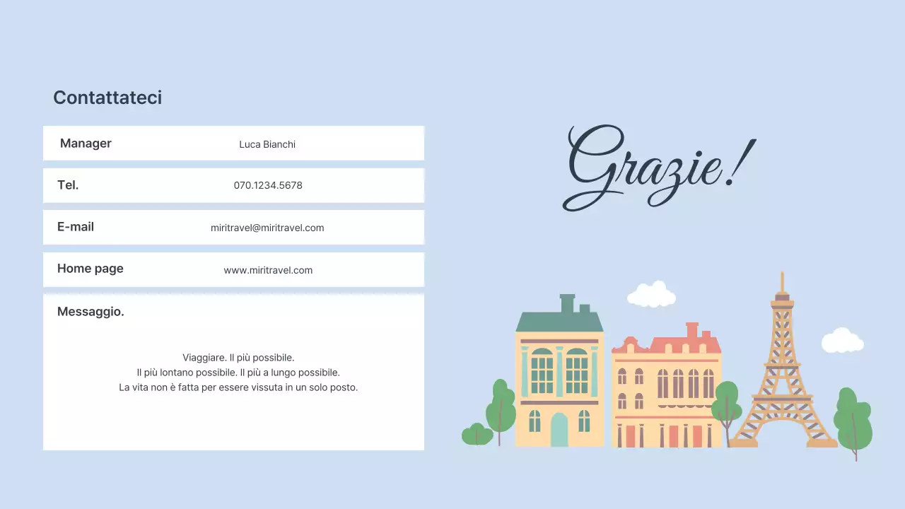 Itinerario che evidenzia le illustrazioni delle destinazioni europee in blu chiaro