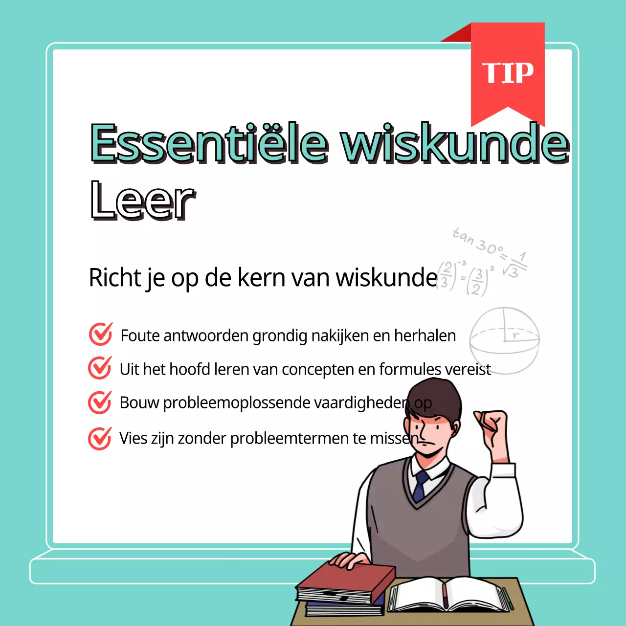 Blauwe illustratie Sleutels voor de kernfases 3TIPS