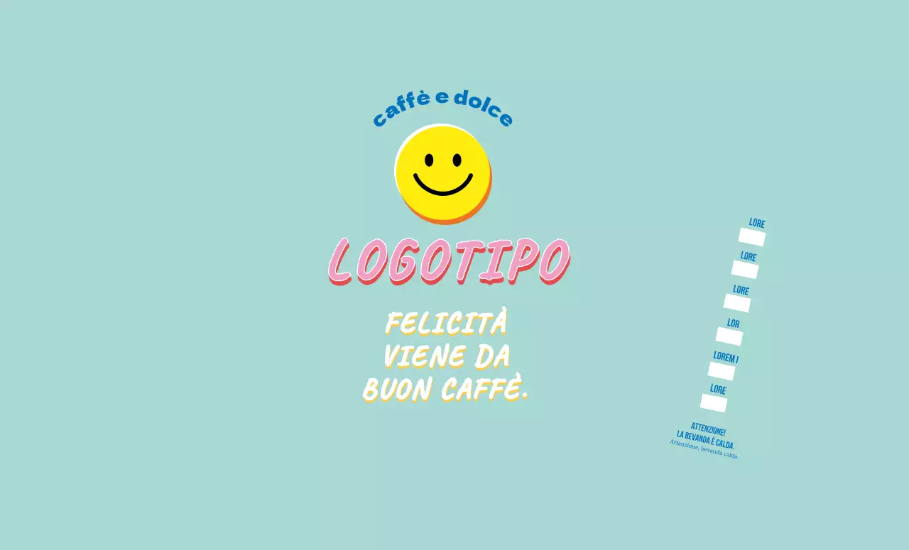 Blu Carino Illustrazione Lettering Cafe