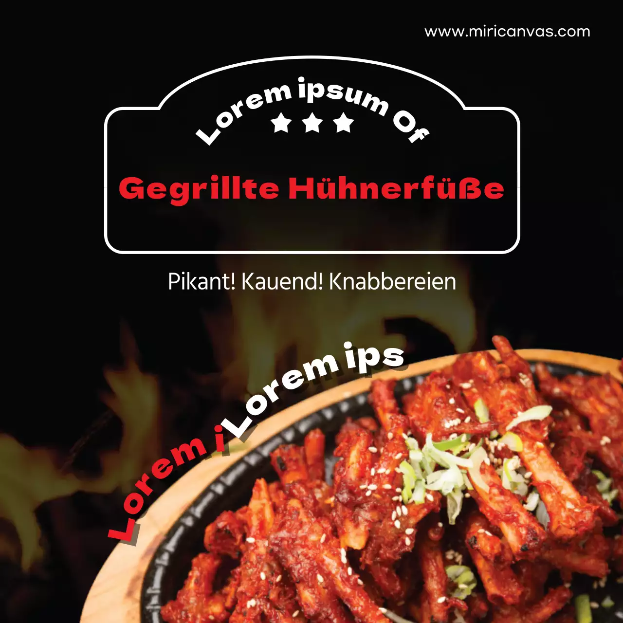 Pikante Hühnerfüße 3-für-1 Camping Food Promotion