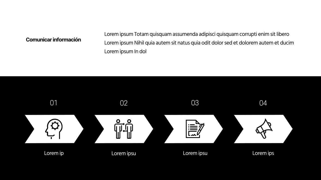 Infografía de diseño de gestión de proyectos con un concepto en blanco y negro