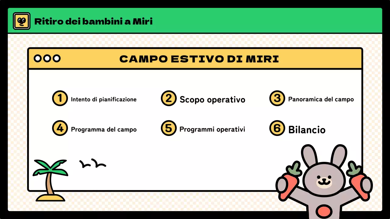 Campo invernale per bambini dallo stile simpatico in azzurro e verde