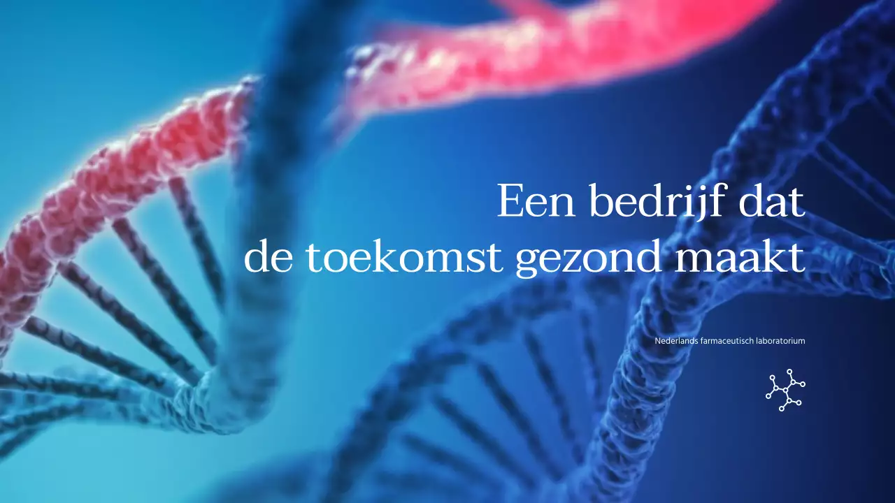 Blauw en bruin lab bedrijfsthema (presentatie)