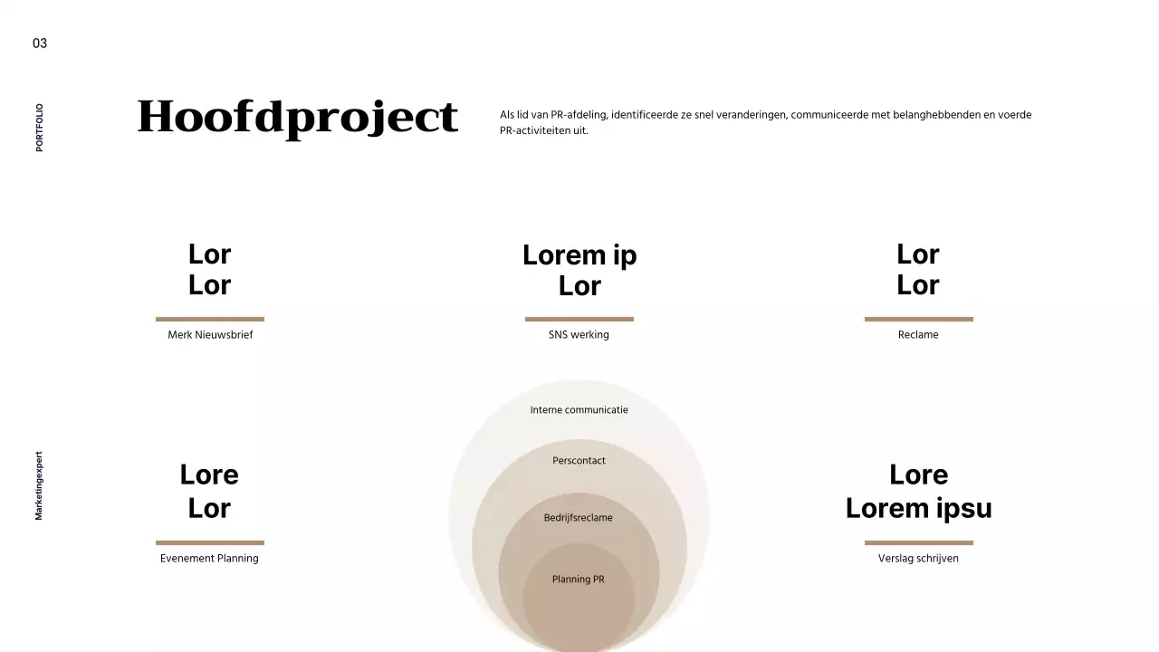 Het neutrale beige en lichtroze kleurenschema van het kantoor van de marketingprofessional