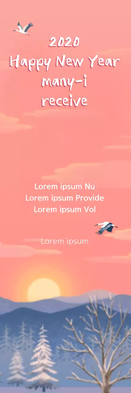 Banner de convite minimalista rosa para ano novo