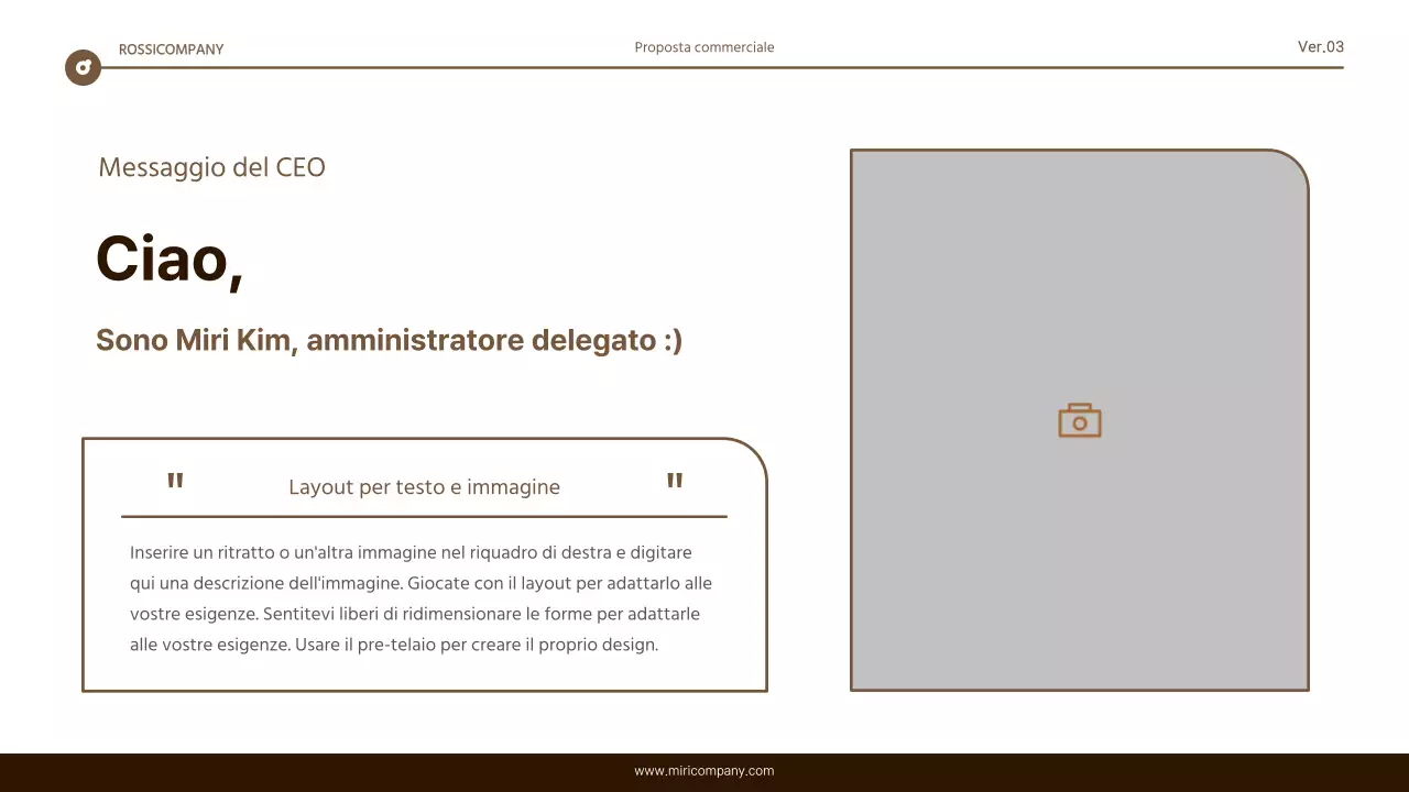 Semplice relazione di evidenziazione del testo in marrone e bianco