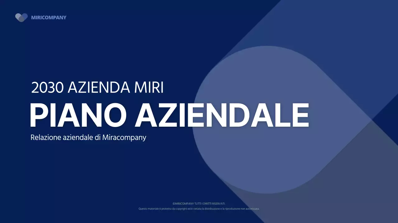 Blu navy semplice relazione sul business plan aziendale