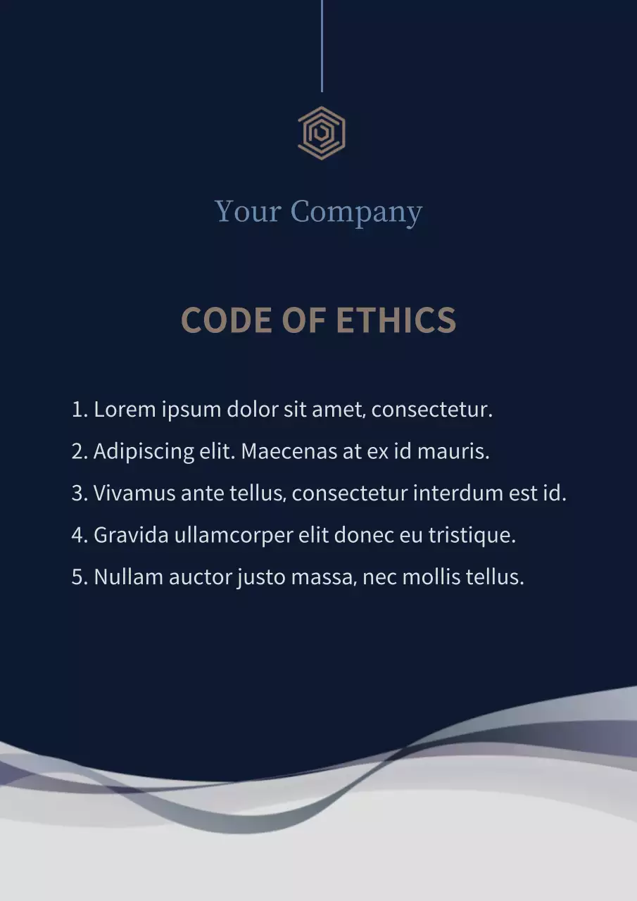 Navy Professional Company Profile Document Poster