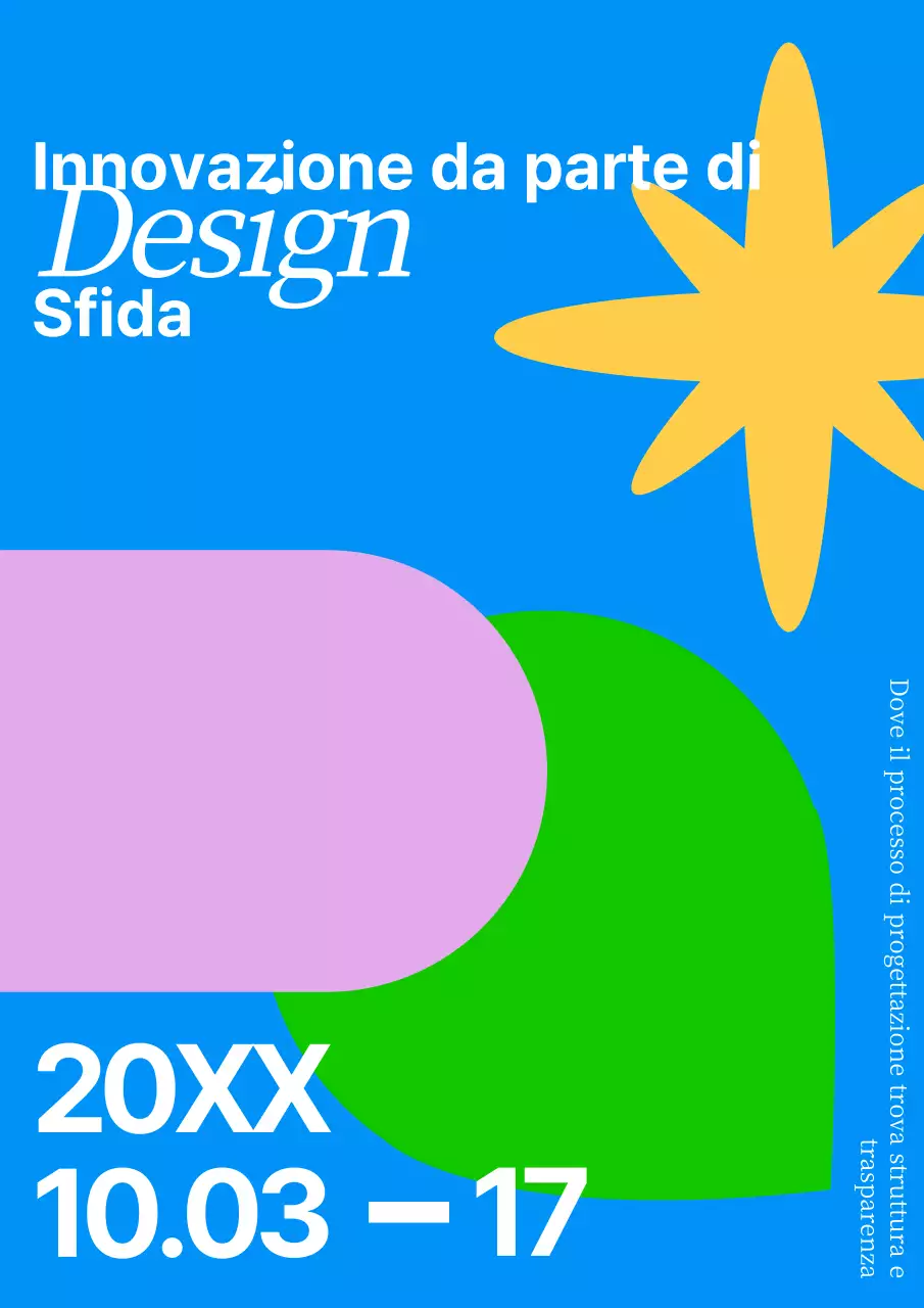 Poster interno nei toni del blu