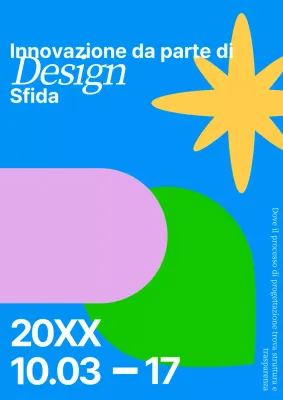 Poster interno nei toni del blu