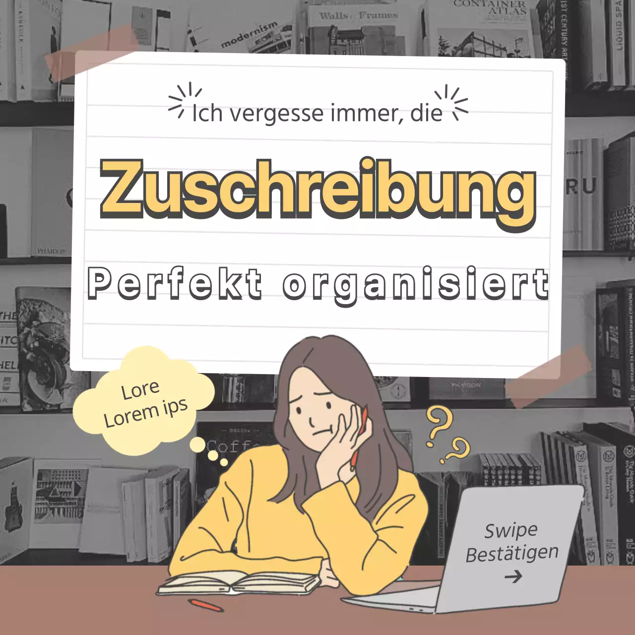 Zuschreibung von Abbildungen in Braun und Gelb