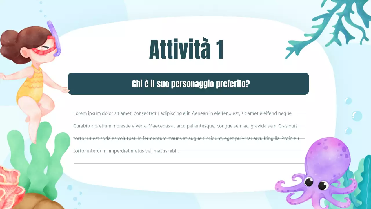 Una colorata e simpatica storia di mare illustrata a lezione di lettura