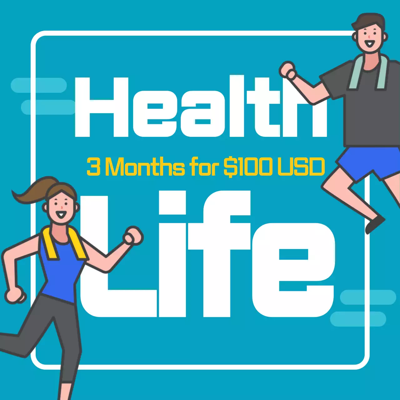 Blue Minimal Gym Promotion Instagram Post