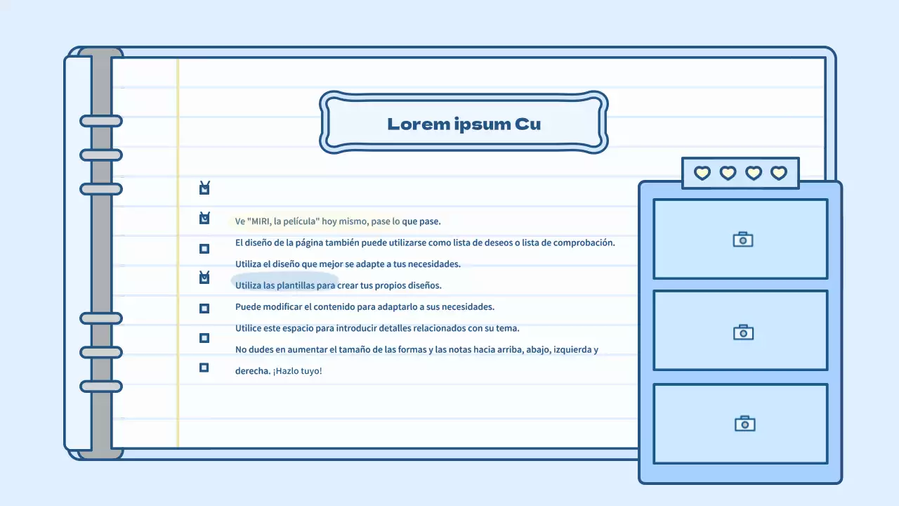 Bonito kit de presentación del concepto de agenda en azul claro y verde